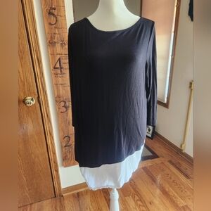 Signature Collection Elegant Black and White Women's Top